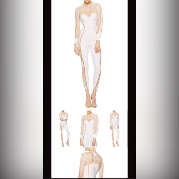 La Perla Black Lace see through Jumpsuit celebrity favorite small IT40 - Picture 5 of 10